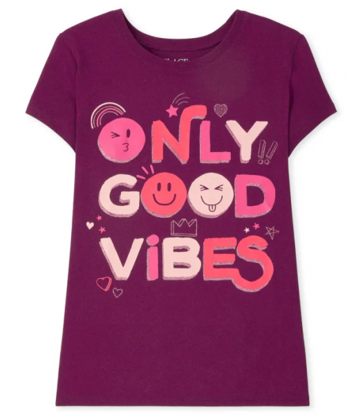 Childrens Place Wine Good Vibes Graphic Tee